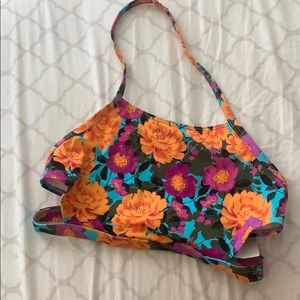 Floral bikini top